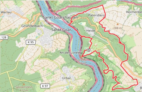 Karte Loreley Extratour